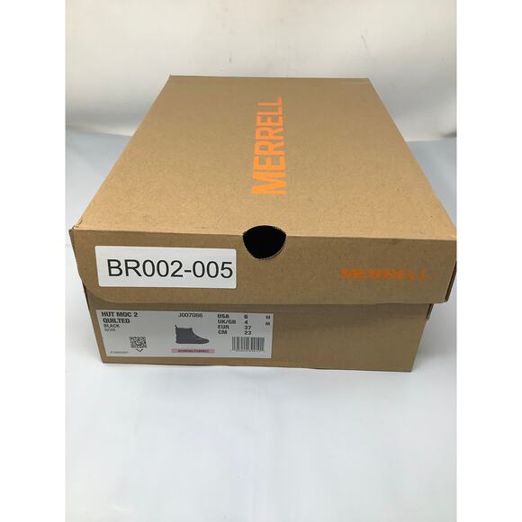 Merrell Women's Sz 6 Black Hut Moc 2 Quilted Winter Boots Snow Insulated BR2-5 - Picture 9 of 9